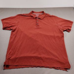 Duluth Trading Co Longtail T 100% Cotton Short Sleeve Polo Shirt 3XL Salmon